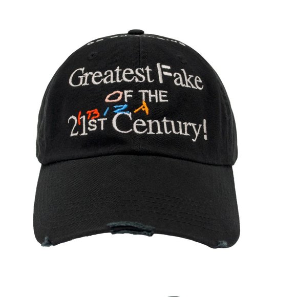 Boot Boyz Biz, Black Distressed Cotton Hat, Greatest Fake of 21st Century, NYC - Picture 1 of 3